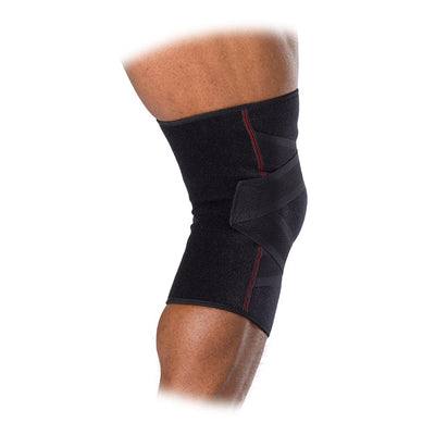 McDavid Cross Compression™ Knee Sleeve with Adjustable Compression Straps - Black - Back View