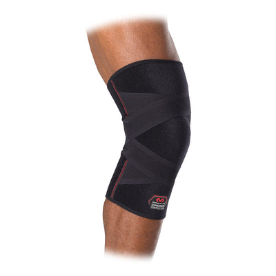 McDavid Cross Compression™ Knee Sleeve with Adjustable Compression Straps - Black - Front View