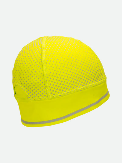 Nathan HyperNight Reflective Ponytail Safety Beanie - Hi Vis Yellow - Side View