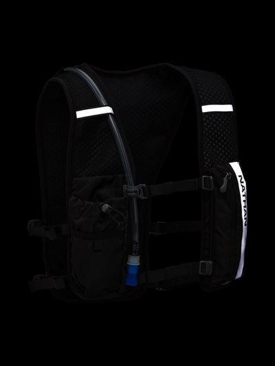 Nathan Hypernight QuickStart 2.0 4 Liter Hydration Pack - Black - Reflective Detail View (Front of Vest)