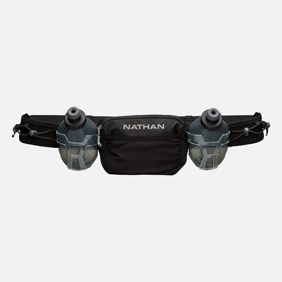 color:Black/Reflective Silver||view:sku image primary||seo:Nathan TrailMix Plus Hydration Belt 3.0 - Black/Reflective Silver - Back of Belt (Hero View)