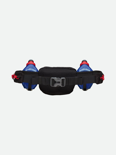 color:Black/Ribbon Red||seo:Nathan TrailMix Plus Hydration Belt 3.0 - Black/Ribbon Red - Front of Belt