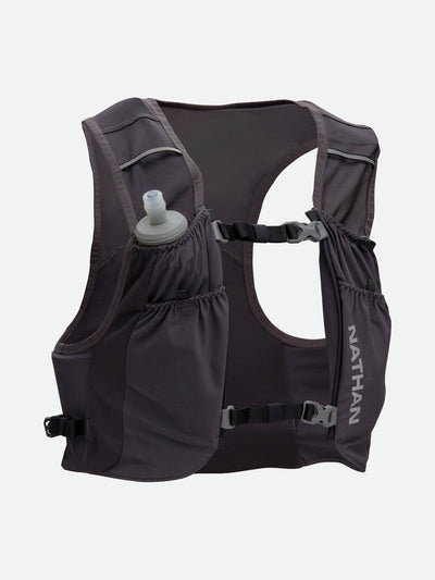 color:Charcoal/Reflective Silver||seo:Nathan Pinnacle FeatherLite 1.5 Liter Unisex Hydration Vest - Charcoal/Reflective Silver - Front of Pack