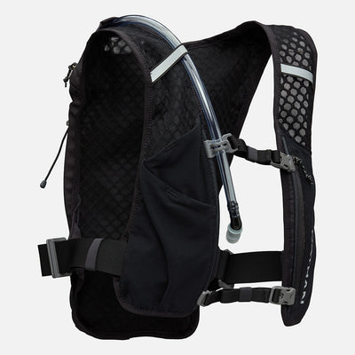 color:Black/Reflective Silver||seo:Nathan QuickStart 3.0 4 Liter Hydration Pack - Black/Reflective Silver - Front View