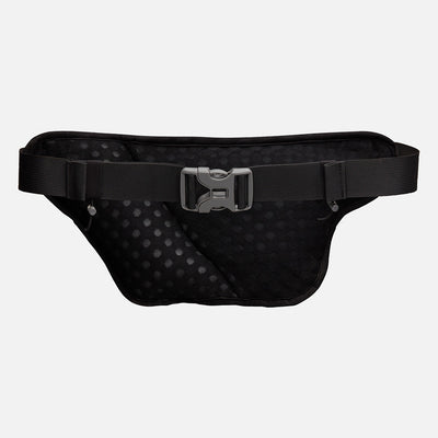 color:Black/Reflective Silver||view:sku image primary||seo:Nathan Pinnacle FeatherLite Unisex Hydration Waist Belt - Black/Reflective Silver - Back View
