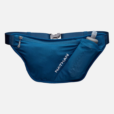 color:Sailor Blue/Reflective Silver||view:sku image primary||seo:Nathan Pinnacle FeatherLite Unisex Hydration Waist Belt - Sailor Blue/Reflective Silver - Front Hero View