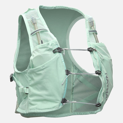 color:Surf Spray/Reflective Silver||seo:Nathan Pinnacle Breeze 4 Liter Women's Hydration Race Vest - Surf Spray/Reflective Silver - Front of Pack