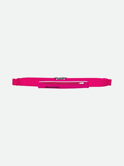 color:Pink Glo||seo:Nathan Mirage Pak Adjustable Pin Waist Belt - Front of Pack