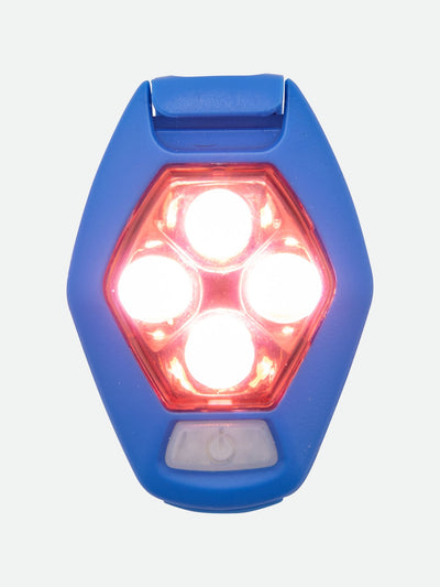 color:Blue Jewel||seo:Nathan HyperBrite RX Strobe Rechargeable LED Clip Light - Blue - Red Strobe Light Turned ON