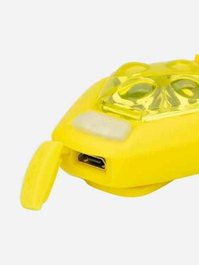 color:Merrygold Yellow||seo:NATHAN HyperBrite RX Strobe Rechargeable LED Clip Light - Detail View - Open Charge Port