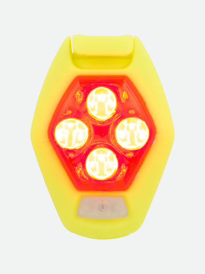 color:Safety Yellow||seo:Nathan HyperBrite RX Strobe Rechargeable LED Clip Light - Safety Yellow - Strobe Light Turned ON