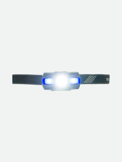 Nathan Neutron Fire RX 2.0 Runner's Headlamp – Charcoal - Headlamp Front View – Blue Light On