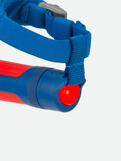 Nathan Polaris 400RX Runner’s Hand Torch - Deep Blue - Rear Red Strobe Light Alerts Cars and Cyclist of Your Presence