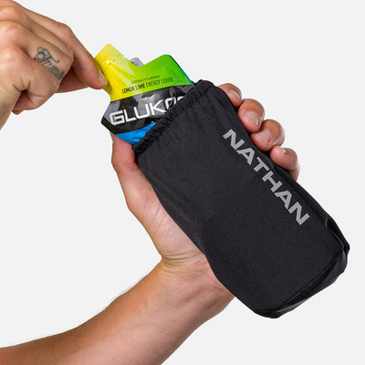 color:Black/Reflective Silver||seo:Nathan Pinnacle Soft 18oz Flask Insulated Handheld  - Black/Reflective Silver - Model Pulling Glukos Energy Liquid Gel (Lemon Lime Flavor ) from Pouch