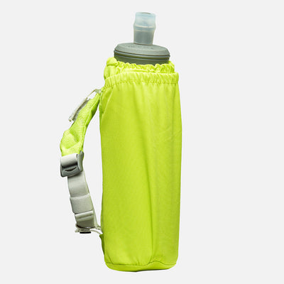 color:Finish Lime/Reflective Silver||seo:Nathan Pinnacle Soft 18oz Flask Insulated Handheld - Finish Lime/Reflective Silver - Side View