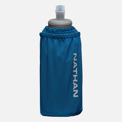 color:Sailor Blue/Reflective Silver||view:sku image primary||seo:Nathan Pinnacle Soft 18oz Flask Insulated Handheld - Sailor Blue/Reflective Silver - Front Hero View