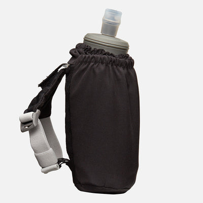 color:Black/Reflective Silver||seo:Nathan Pinnacle Soft 18oz Flask Handheld  - Black/Reflective Silver - Side View