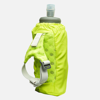 color:Finish Lime/Reflective Silver||view:sku image back||seo:Nathan Pinnacle Soft 18oz Flask Handheld  - Finish Lime/Reflective Silver - Back View
