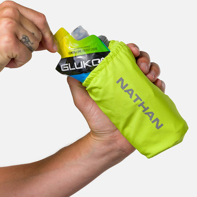 color:Finish Lime/Reflective Silver||seo:Nathan Pinnacle Soft 18oz Flask Handheld  - Finish Lime/Reflective Silver - Model Pulling Glukos Energy Gel (Lemon Lime Flavor ) from Pouch