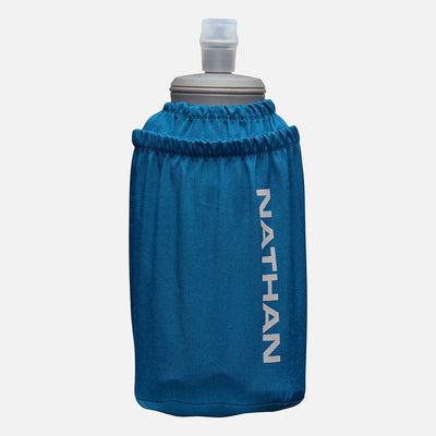 color:Sailor Blue/Reflective Silver||view:sku image primary||seo:Nathan Pinnacle Soft 18oz Flask Handheld  - Sailor Blue/Reflective Silver - Front Hero View