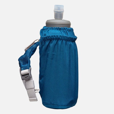 color:Sailor Blue/Reflective Silver||seo:Nathan Pinnacle Soft 18oz Flask Handheld  - Sailor Blue/Reflective Silver - Side View