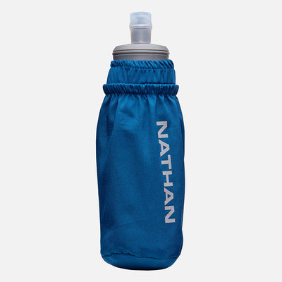 color:Sailor Blue/Reflective Silver||view:sku image primary||seo:Nathan Pinnacle Soft 14oz Flask Handheld - Sailor Blue/Reflective Silver - Front Hero View