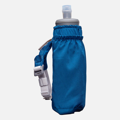 color:Sailor Blue/Reflective Silver||seo:Nathan Pinnacle Soft 14oz Flask Handheld - Sailor Blue/Reflective Silver - Side View