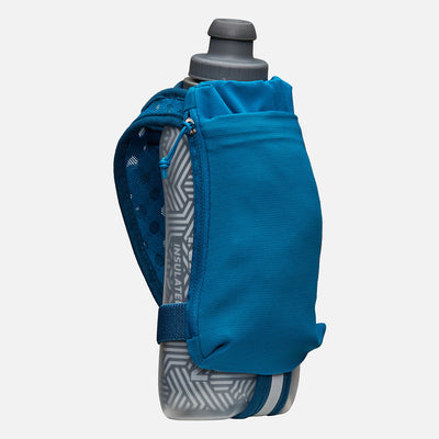 color:Deep Blue/Reflective Silver||view:sku image primary||seo:Nathan SpeedDraw 2 Insulated 18oz Handheld Flask - Deep Blue/Reflective Silver - Front Hero View