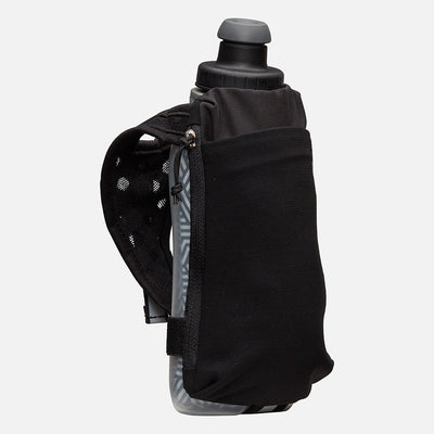 color:Black/Reflective Silver||view:sku image primary||seo:Nathan SpeedDraw 2 Insulated 12oz Handheld Flask - Black/Reflective Silver - Front Hero View