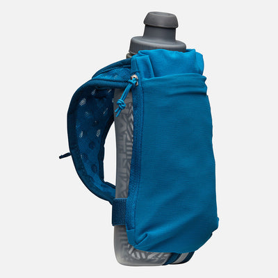 color:Deep Blue/Reflective Silver||view:sku image primary||seo:Nathan SpeedDraw 2 Insulated 12oz Handheld Flask - Deep Blue/Reflective Silver - Front Hero View