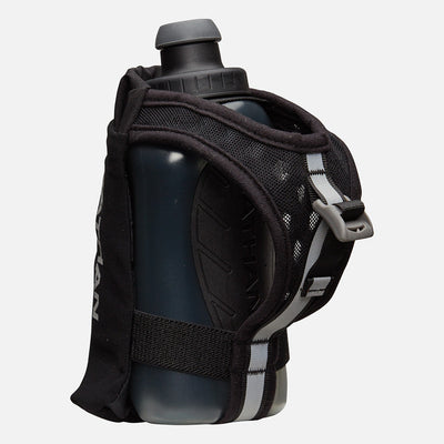 color:Black/Reflective Silver||view:sku image back||seo:Nathan SpeedDraw 2 12oz Flask - Black/Reflective Silver - Back View