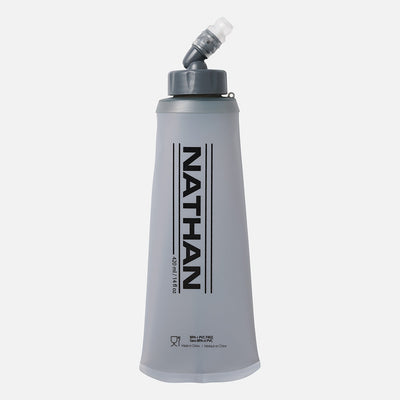 color:Clear||view:sku image primary||seo:Nathan QuickStart Soft Hydration Flask 14oz (420 ml) - Front View