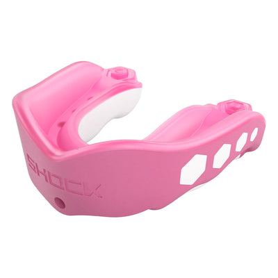 Shock Doctor Gel Max Flavor Fusion Mouthguard - Bubble Gum Flavor - Front Left Angle View