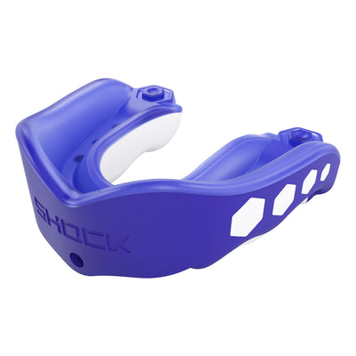 Shock Doctor Gel Max Flavor Fusion Mouthguard - Blue Raspberry Flavor - Front Angle View