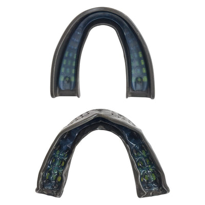 Shock Doctor Trash Talker Slim Fit Black Mouthguard - Molded Detail View - Before & After