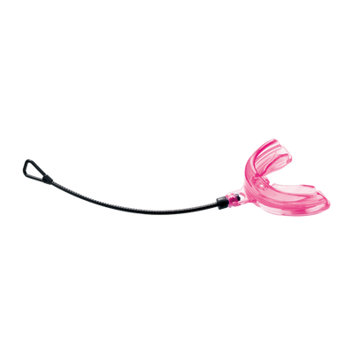 Shock Doctor Pink Braces Strapped Mouthguard for Youth and Adult Athletes - Side Angle