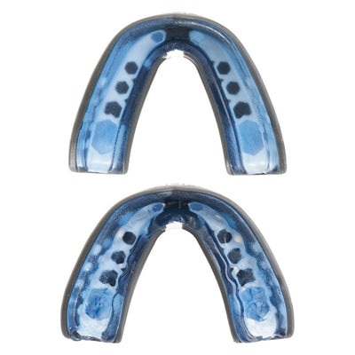 Shock Doctor Gel Max Power Mouthguard - Carbon Black - Molded Detail View - Before & After