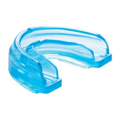 Shock Doctor Blue Braces Strapless Mouthguard for Youth and Adult Athletes - Side Angle