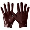 Cutters Sports Rev Pro 5.0 Solid Receiver Gloves - Maroon Red - Front and Back of Glove