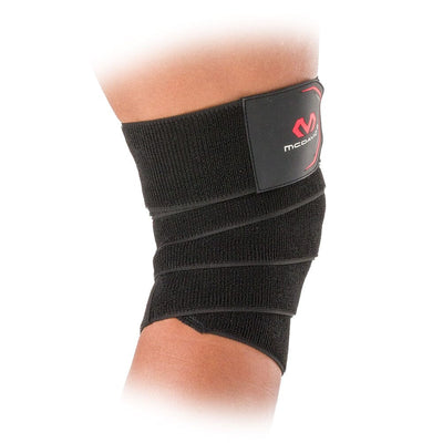 McDavid HyperWrap Large Multi-Use Compression Wrap - Wrapped Around Knee (Back View)