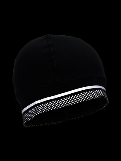 Nathan HyperNight Reflective Safety Beanie - Black - Reflective Detail View