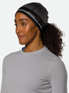 Nathan HyperNight Reflective Ponytail Safety Beanie - Black - On Model - Front View