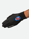 Nathan HyperNight Reflective Gloves - Black - Strobe Light Clip Attached on Glove
