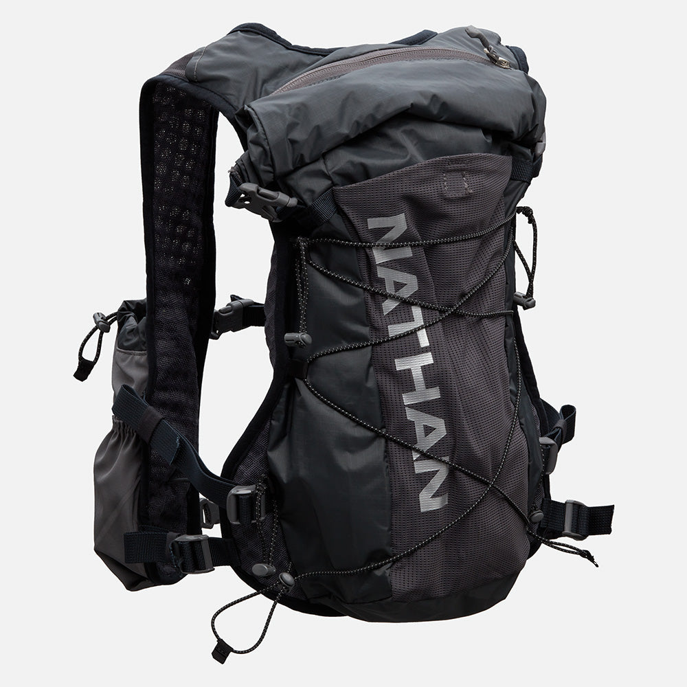 color:Charcoal/Reflective Silver||view:sku image primary||seo:Nathan TrailMix 2.0 12 Liter Unisex Hydration Pack - Charcoal/Reflective Silver - Back Of Pack