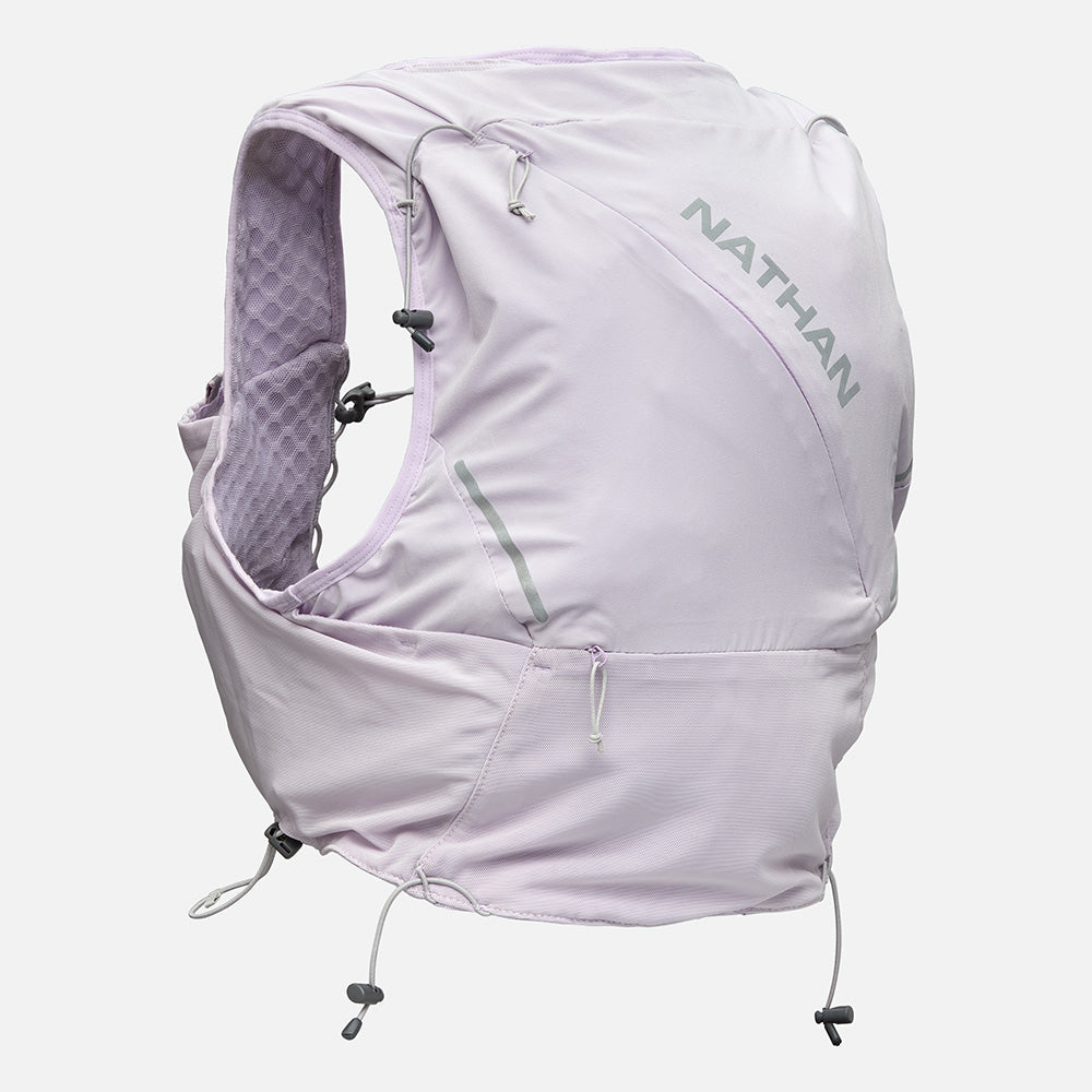 color:Lilac Breeze/Reflective Silver||view:sku image primary||seo:Nathan Pinnacle Pro 12 Liter Women's Hydration Race Vest - Lilac Breeze/Reflective Silver - Back of Pack