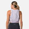 color:Lilac Breeze/Reflective Silver||seo:Nathan Pinnacle Pro 12 Liter Women's Hydration Race Vest - Lilac Breeze/Reflective Silver - Female Runner Back View