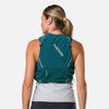 color:Deep Teal/Reflective Silver||seo:Nathan Pinnacle Pro 6 Liter Women's Hydration Race Vest - Deep Teal/Reflective Silver - Female Runner Back View