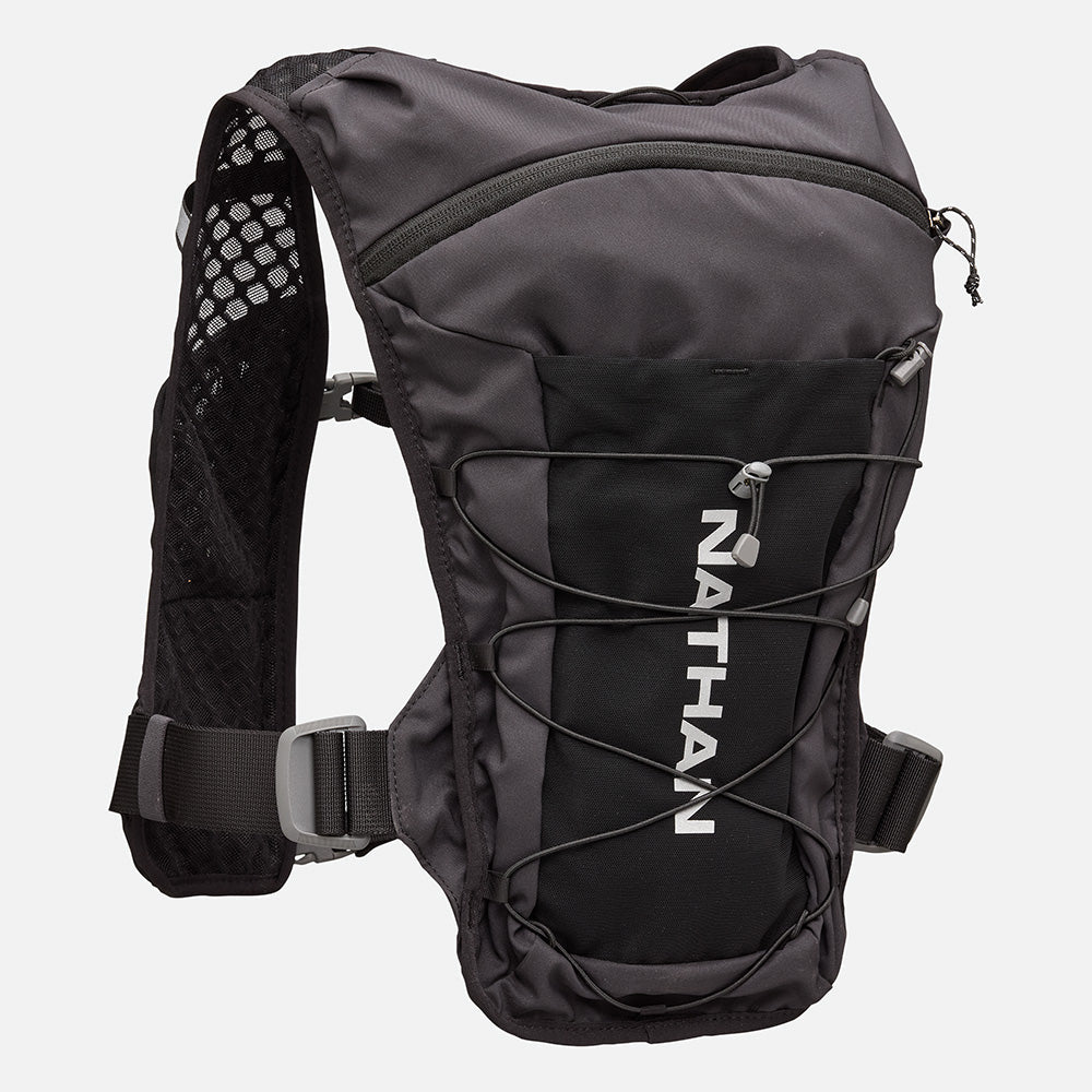 color:Black/Reflective Silver||view:sku image primary||seo:Nathan QuickStart 3.0 6 Liter Hydration Pack - Black/Reflective Silver - Back View
