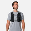 color:Black/Reflective Silver||view:sku image back||seo:Nathan QuickStart 3.0 6 Liter Hydration Pack - Black/Reflective Silver - On Model - Front View