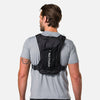 color:Black/Reflective Silver||seo:Nathan QuickStart 3.0 6 Liter Hydration Pack - Black/Reflective Silver - On Model - Back View